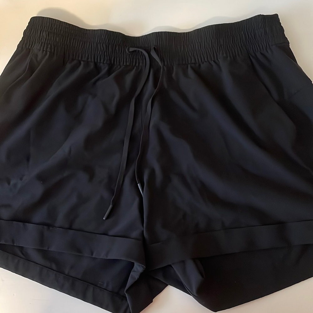 Relaxed fit black drawstring Lululemon shorts